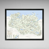 Skyrim Map National Park Style 16x20 Poster
