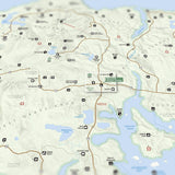 Pokemon Hoenn Region - National Park Style Map - 16x20