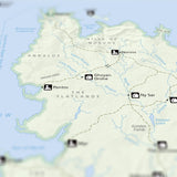 Game of Thrones - Essos  - National Park Style Map - 16x20