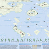 Pokemon Hoenn Region - National Park Style Map - 16x20