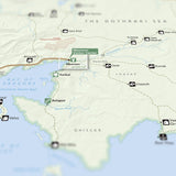 Game of Thrones - Essos  - National Park Style Map - 16x20