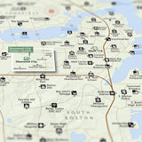 Fallout - Commonwealth Wasteland - National Park Style Map - 16x20