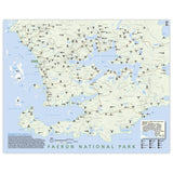 Faerun - National Park Style Map - 16x20