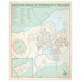 Hogwarts School of Witchcraft and Wizardry - Plus Hogsmeade  - Vintage Plat Map - 16x20