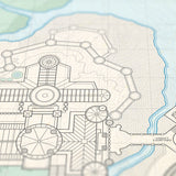 Hogwarts School of Witchcraft and Wizardry - Plus Hogsmeade  - Vintage Plat Map - 16x20