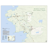 Lord of the Rings - Middle Earth - National Park Style Map - 16x20