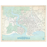 Simpsons - City of Springfield - Vintage Plat Map - 16x20