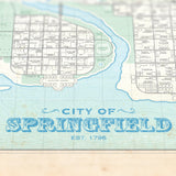 Simpsons - City of Springfield - Vintage Plat Map - 16x20