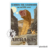 Summon the Sandworm - Arrakis Travel Print - 11x17 inches
