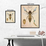 Beedrill - Vintage Style Pokemon Print - 8x10 or 16x20 inches