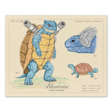 Blastoise - Vintage Style Pokemon Print - 8x10 or 16x20 inches