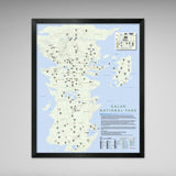Pokemon Galar Region - National Park Style Map - 16x20 inches