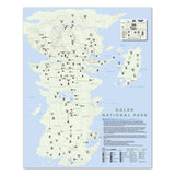 Pokemon Galar Region - National Park Style Map - 16x20 inches