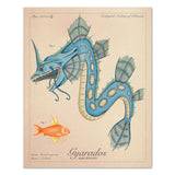 Gyarados - Vintage Style Pokemon Print - 8x10 or 16x20 inches