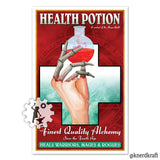 Health Potion - Mages Guild Advertising Print - 11x17 inches