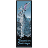 Jackalope at Night - Cryptid Creature of Myth Print - 36x11.75 inches