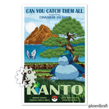 Kanto Region - Pokemon Travel Print - 11x17 inches
