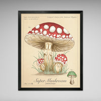 Super Mushroom - Vintage Style Mario Illustration (8x10 or 16x20 inches)