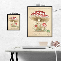 Super Mushroom - Vintage Style Mario Illustration (8x10 or 16x20 inches)