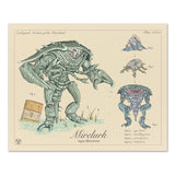 Mirelurk - Vintage Style Fallout Print - 8x10 or 16x20 inches