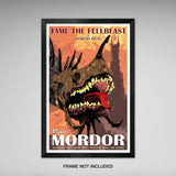 Tame the Fellbeast - Visit Mordor - Travel Print - 11x17 inches