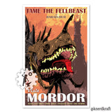 Tame the Fellbeast - Visit Mordor - Travel Print - 11x17 inches