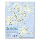 Palworld - Palpagos Islands - National Park Style Map - 16x20 inches