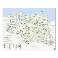 Skyrim Map National Park Style 16x20 Poster