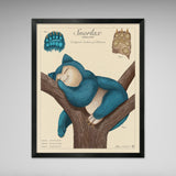 Snorlax - Vintage Style Pokemon Print - 8x10 or 16x20 inches