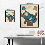 Snorlax - Vintage Style Pokemon Print - 8x10 or 16x20 inches