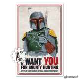 Star Wars - Bounty Hunter Recruitment Print - 11x17 inches