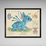 Stitch - Vintage Style  Illustration (8x10 or 16x20 inches)
