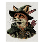 Robin Hood Fox Illustration Vintage Style Print - (Various Sizes)