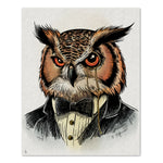 Sophisticated Owl Illustration Vintage Style Print - (Various Sizes)