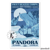 Borderlands - Tundra Express - Vintage Style Print - 11x17 inches