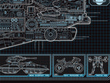 Halo UNSC Infinity - Infinity Class - Starship Schematic - 36x11.75 inches