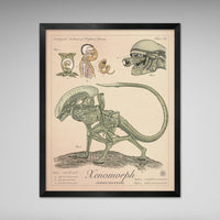 Xenomorph - Vintage Style Aliens Illustration (8x10 or 16x20 inches)