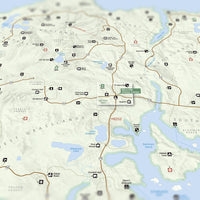 Pokemon Hoenn Region - National Park Style Map - 16x20