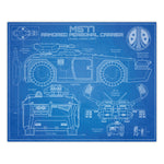 Aliens - M577 Armored Personnel Carrier - Blueprint Style Print - 8x10 inches