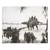Alternate WW2 History - Stegosaurus Print - 8x10