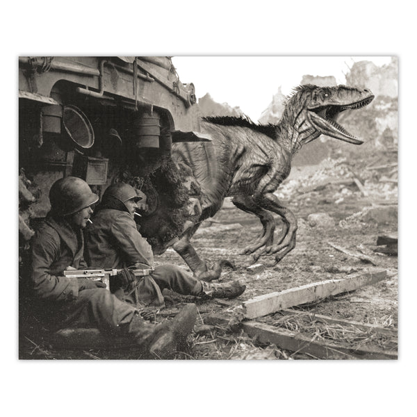 Alternate WW2 History - Velociraptor Print - 8x10
