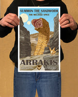 Dune - Arrakis - Vintage Style Travel Print - 11x17