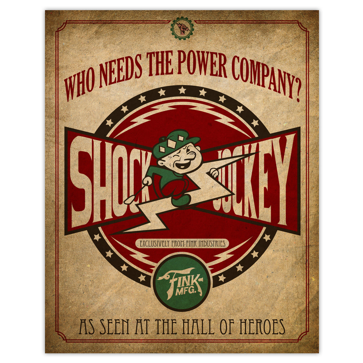 Bioshock Shock Jockey Vigor Print 8x10 KnerdKraft