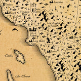 Kingdoms of California - Fantasy Map - 18x24
