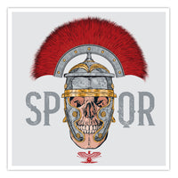 Centurion Skull - Death Before Dishonor Print - 12x12
