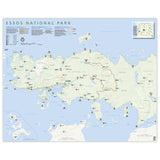 Game of Thrones - Essos  - National Park Style Map - 16x20