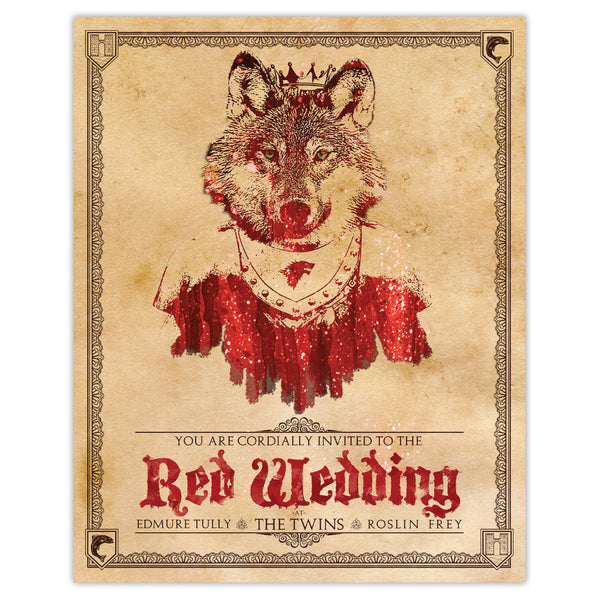 Game of Thrones - Red Wedding Invitation Print - 8x10