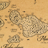 The Mighty Hawaiian Kingdoms - Fantasy Map - 18x24