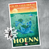 Pokemon - Hoenn Region - Vintage Travel Print - 11x17