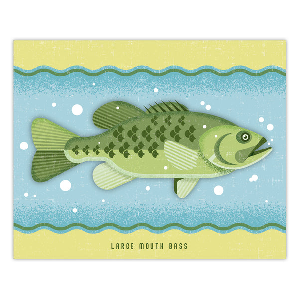 Large Mouth Bass - Graphic Print